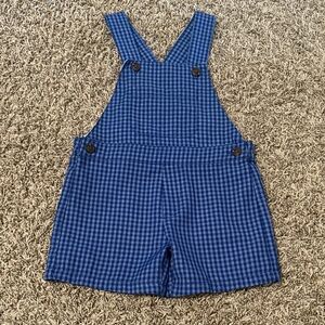 Nautica Kids Blue Gingham Overalls